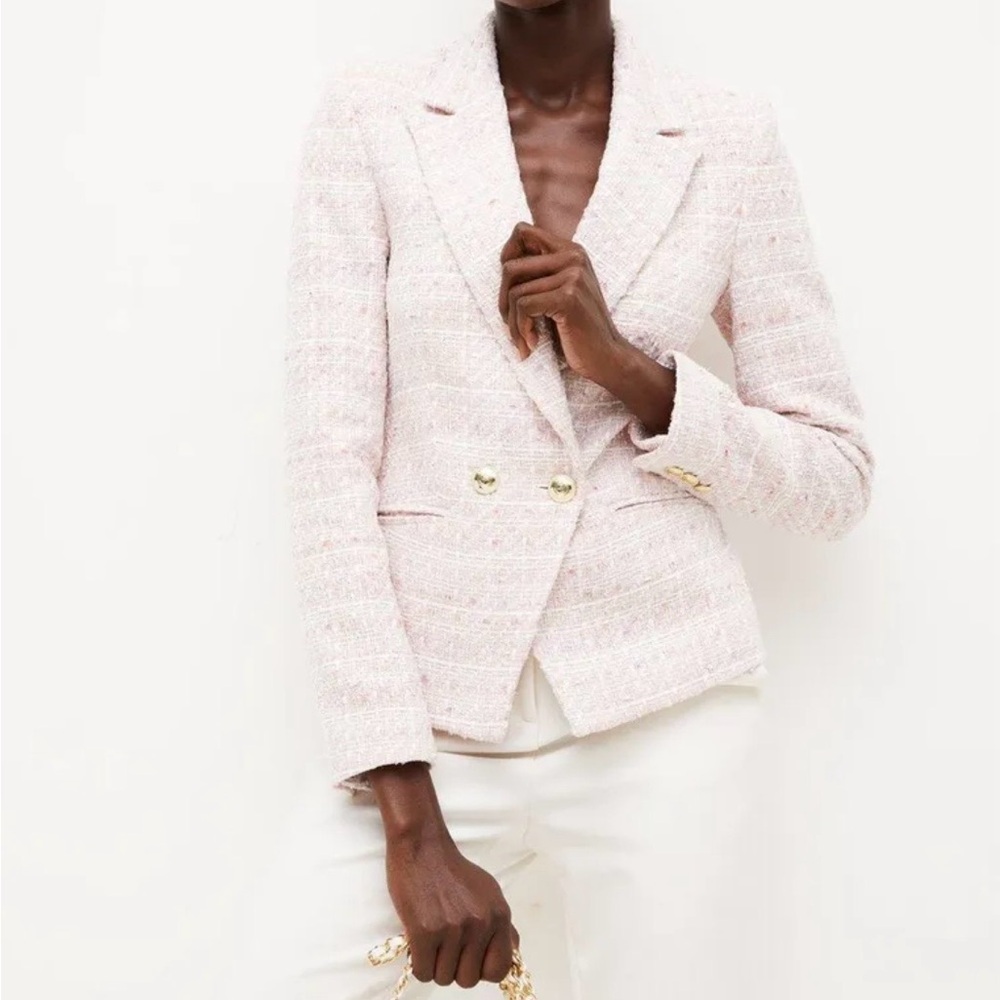 Light Pink Tweed Blazer